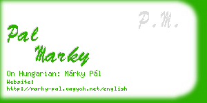 pal marky business card